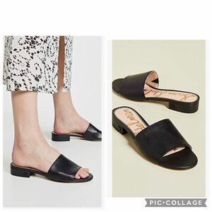 Sam Edelman Kenz black leather block heel sandal